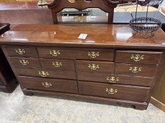 Thomasville Cherry Wood Dresser with Mirror
