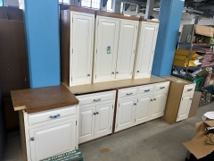 13 pc. White Kitchen Cabinet Set