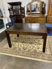 Modern Convertable Dark Wood Dining Table