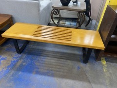 Effortless George Nelson Style Wood Bench