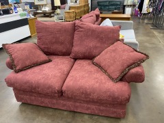 Cozy Floral Wine Loveseat
