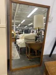 Beautiful Minimal Wood Mirror (33x59)