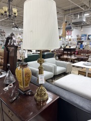 brass table lamp