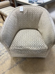 Thomasville Swivel Barrel Chair