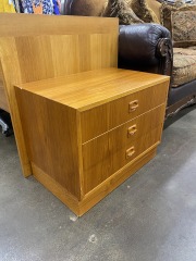 Danish Teak Three Drawer Nightstand