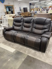 Eric Church Highway to Home Headliner Brown leather Power Reclining Sofa