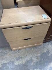 wood 2 drawer file cabinet