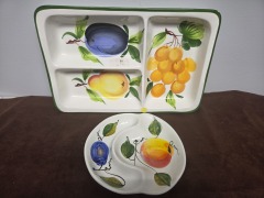 Platter and round dish