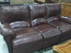 Maroon leather couch 3359