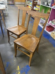 Classic Dark Wood Orante Shell Motif Dining Chair Each