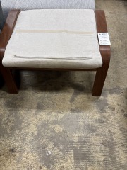 wood and cloth white foorstool