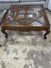 Glass French Country Coffee Table