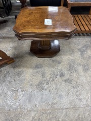 Burl Veneer Accent Table