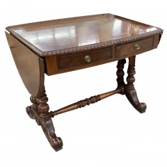 Vintage Drexel Mahogany Drop Leaf Sofa Table w\/2 Drawers