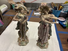 PAIR OF ANTIQUE GERMAN PORCELAIN FIGURINES