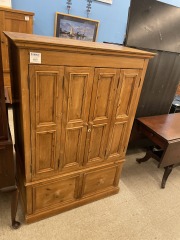 Rustic Pine Storage Cabinet