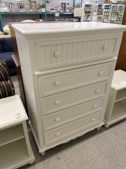 White Beadboard Dresser
