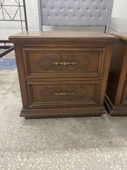 Classic Pirate Style Dark Wood Nightstand