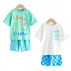 3706 P4 | NEXT Food Backprint T-Shirt & Shorts Sets