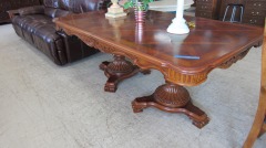 Carved 2 Pedestal Table