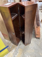 DARK WOOD STORAGE CABINET