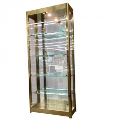 Mirrored & Brass Display Cabinet