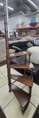 Vintage Wood Spiral Library Stepladder