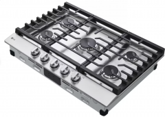 LG 30-in 5 burners Stainless steel Gas Cooktop