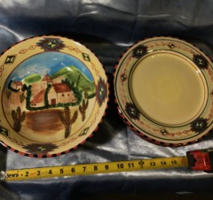 Pueblo pattern dinnerware made by Garden Ridge