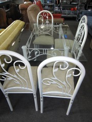 Glass Table w\/6 Chairs