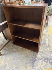 Three Shelf Solid Wood Bookcase