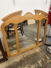 Light Wood Country Cottage 3 Piece Mirror
