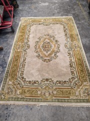 Ten green 6x9ft Rug sale as is