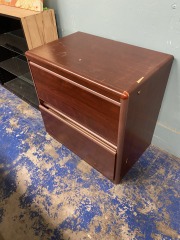 Cherry Look 2 Drawer Lateral Filing Cabinet