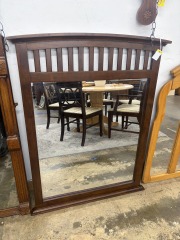 Dark Wood Mission Style Mirror 37\