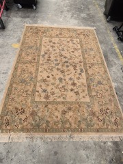 The brown green 5x7 Rug