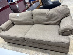 Bassett Brown Fabric Sofa