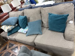 GRAY HOUNDSTOOTH SOFA