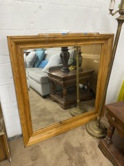 Vintage Oak Frame Mirror 44\