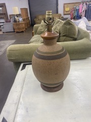 MCM Teak & Pottery Lamp