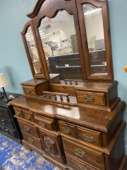 Country Wheat Dresser with Mirror