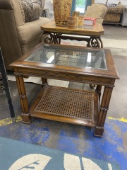 Vintage Dark Wood Side Table