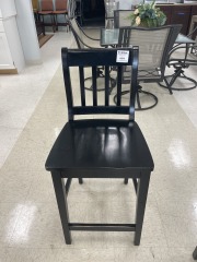 Black Wooden Barstool