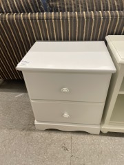 Off White 2 drawer Nightstand