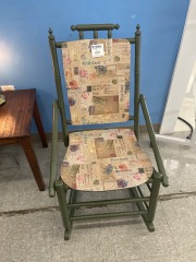 Green funky rocking chair