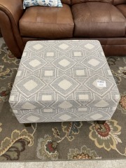 Grey Geo Storage Ottoman