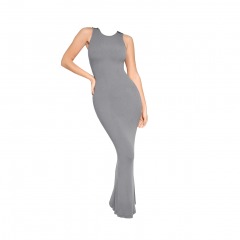 3778 P4 | POPILUSH Shapewear Modal Sleeveless Crew Neck Slimming Maxi Dress