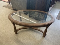 Oak & Glass Coffee Table
