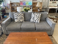 Grey 3 Seat Plush Couch