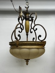 Hampton Bay Deville Walnut Bowl 3 Light Pendant
